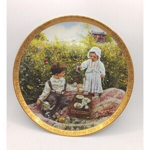 Bradford Exchange Enchanted Garden Collection INNOCENCE SHARED Plate Sandra Kuck